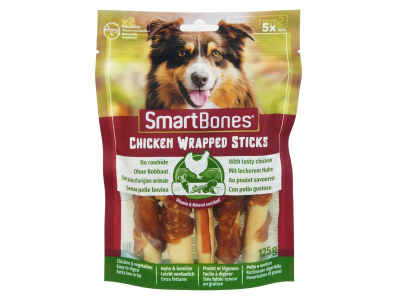 Smartbones Wrapped Chicken Sticks 5pk 125g
