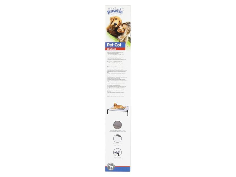 Pawise Pet Cot Raised Comfort Bed 76x62cm