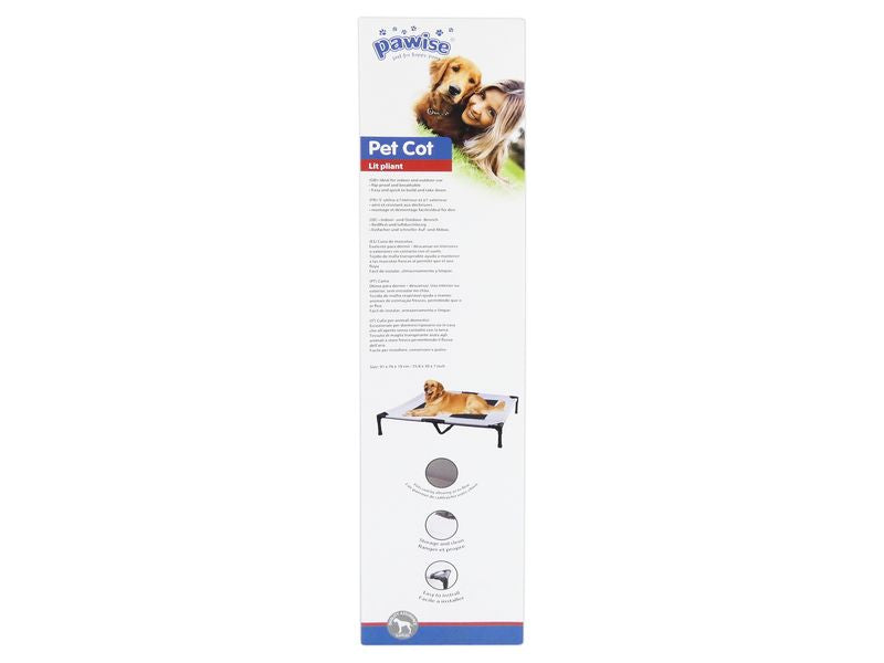 Pawise Pet Cot Raised Comfort Bed 91x76cm