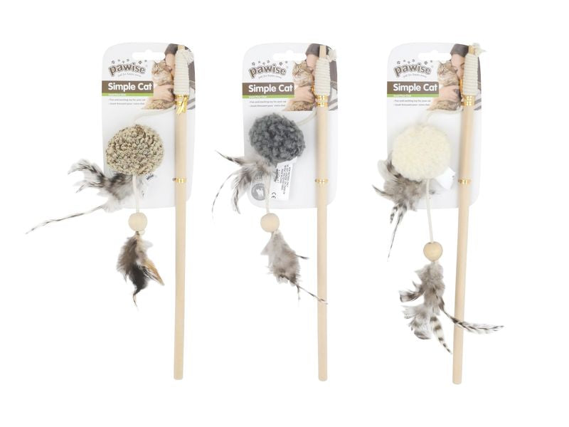 PAWISE SIMPLE CAT BALL TEASER 35CM
