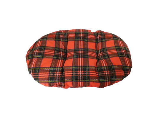 Classic Red Tartan Fibre Cushion 16"