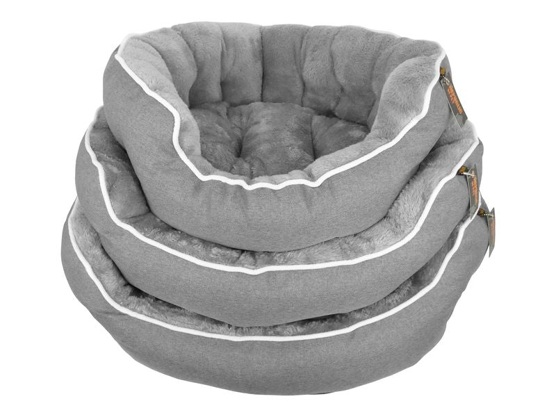 SNUGGLE GREY CORD OVAL BED NEST 3 57-75"