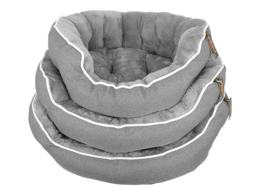 SNUGGLE GREY CORD OVAL BED NEST 3 57-75"