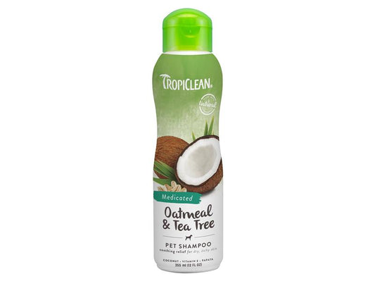Tropiclean Oatmeal & Tea Tree Medicated Shampoo 355ml