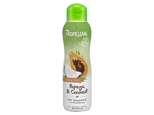Tropiclean Papaya & Coconut 2in1 Shampoo & Conditioner 355ml