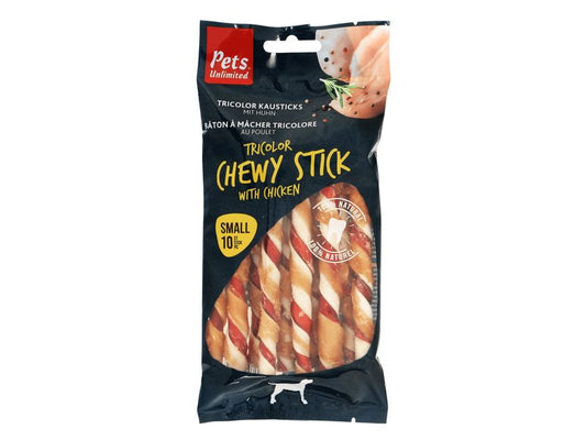 Pets Unlimited Tricolour Chick Stick Small 10pk