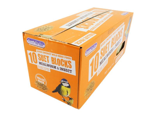 MEALWORM & INSECT SUET BLOCK VALUE 10PK