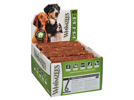 WHIMZEES VEGGIE SAUSAGE LARGE X50 DISP