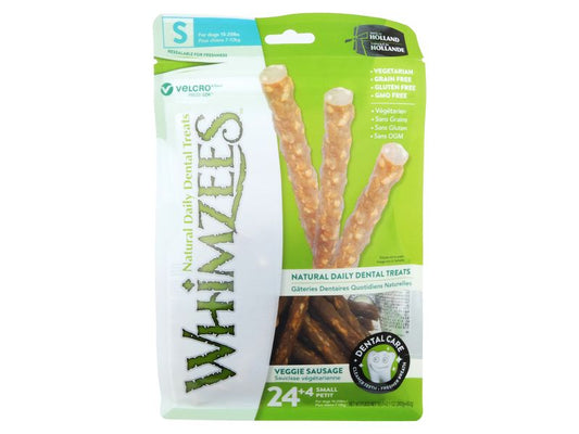 WHIMZEES VEGGIE SAUSAGE SMALL 28PK