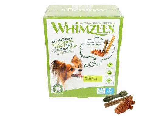 WHIMZEES VARIETY VALUE BOX SMALL 56PCS