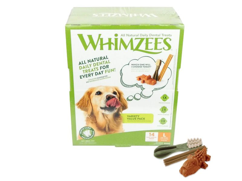 WHIMZEES VARIETY VALUE BOX LARGE 14PCS